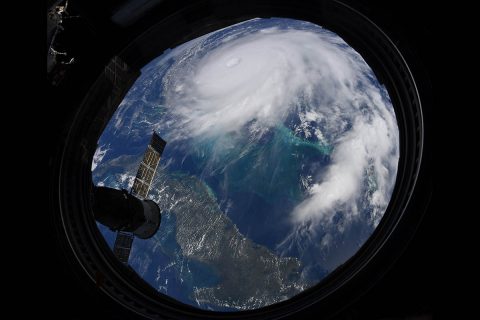 NASA astronaut Christina Koch snapped this image of Hurricane Dorian from the International Space Station as it flew more than 200 miles above the storm on Sept. 2, 2019. (NASA/Christina Koch)