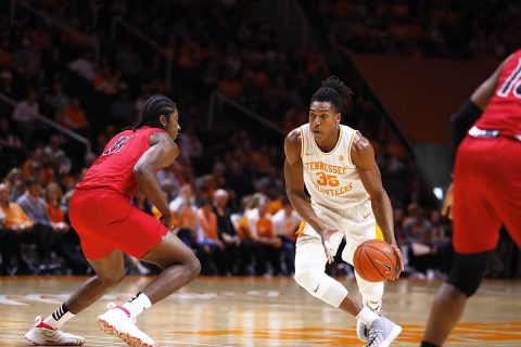 Tennessee Men's Basketball forward Yves Pons scored 11 points and ties program record with six blocked shots. (UT Athletics)