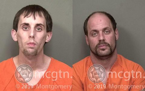 (L to R) Timothy Baker and Richard Baker were arrested by Clarksville Police for Vehicle Burglary.