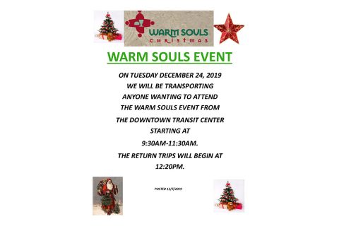 CTS to provide Warm Souls Christmas Eve Ride