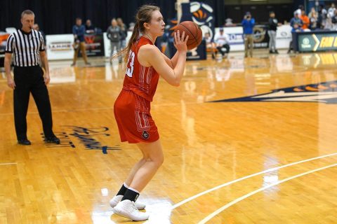 Austin Peay State University Women's Basketball sophomore Maggie Knowles scored 17 points in loss against UT Martin, Saturday. (APSU Sports Information)