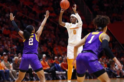 Tennessee Women's Basketball beats LSU 63-58 at Thompson-Boling Arena, Sunday. (UT Athletics)