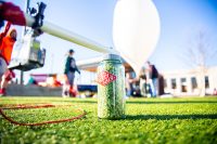 Austin Peay State University students launch weather balloon with hops onboard for new Strawberry Alley beer. (APSU)