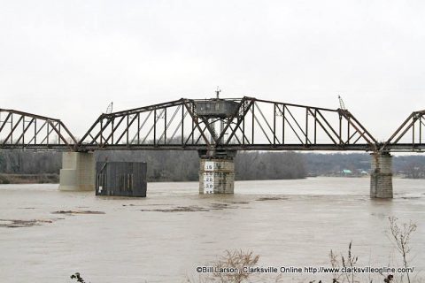 Railroad Bridge over the Cumberland River in Clarksville.