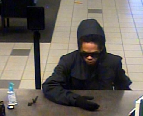 The FBI is asking the public's help in identifying the suspect in this photo for the robbery of the Regions Bank in La Vergne Tennessee.