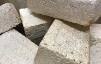 Bricks produced using mycelium, yard waste and wood chips as a part of the myco-architecture project. Similar materials could be used to build habitats on the Moon or Mars. (2018 Stanford-Brown-RISD iGEM Team)