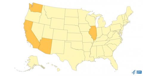 States with confirmed 2019-nCoV cases