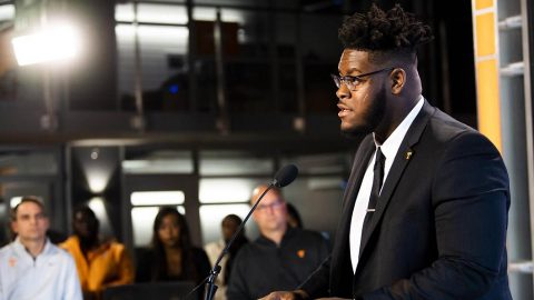 Tennessee Football offensive lineman Trey Smith to return to rocky top for senior season. (UT Athletics)