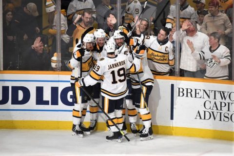 Nashville Predators defeat the Buffalo Sabres 2-1. (Michael Strasinger) Nashville Predators defeat the Buffalo Sabres 2-1. (Michael Strasinger)