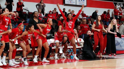 Austin Peay State University Women's Basketball downs Murray State 69-61 at the Dunn Center, Thursday. (APSU Sports Information) Austin Peay State University Women's Basketball downs Murray State 69-61 at the Dunn Center, Thursday. (APSU Sports Information)