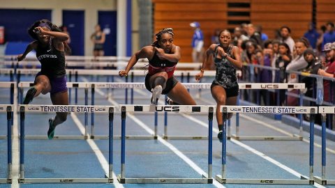 Austin Peay State University Track and Field team gets quality work out at Bulldog Open before OVC Indoor Championships. (APSU Sports Information)