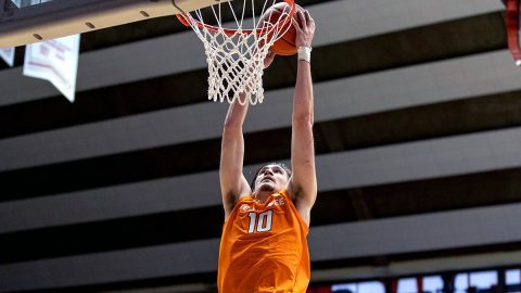 Tennessee Men's Basketball junior John Fulkerson had 25 points and nine rebounds against South Carolina, Saturday. (UT Athletics)