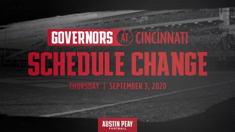 Austin Peay State University Football game at Cincinnati has been moved to September 3rd. (APSU Sports Information)