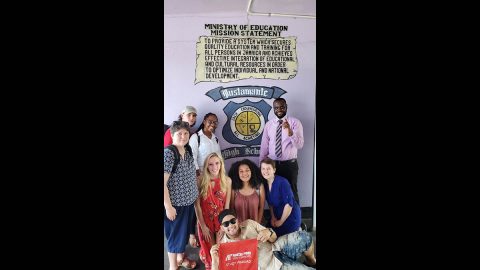 Austin Peay State University student Sara Grey teaches a class in Jamaica. (APSU)