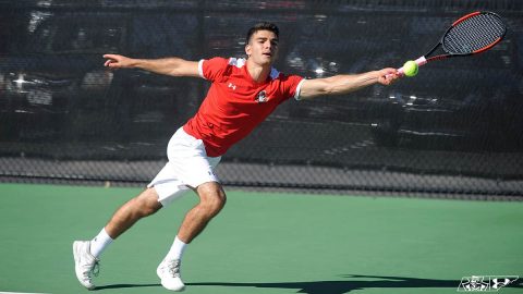 Austin Peay State University Men's Tennis finishes non conference play with win at Southern Indiana. (Casey Crigger, APSU Sports Information)