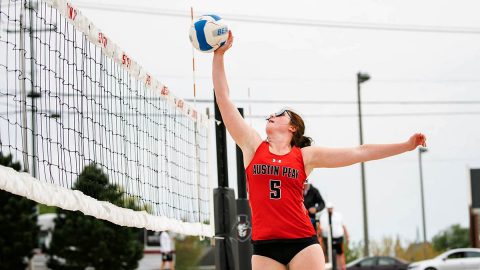 Austin Peay State University Beach Volleyball defeated Park University 5-0 and then later beat Central Arkansas 3-2 at the UCA each Tournament, Saturday. (APSU Sports Information)