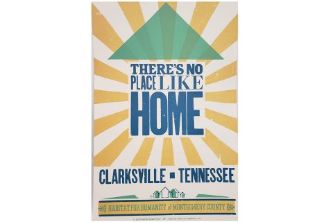 The Clarksville-themed Hatch Show Prints are available for $25.00 each. All proceeds benefit the home building program through Habitat for Humanity of Montgomery County, Tennessee. The Clarksville-themed Hatch Show Prints are available for $25.00 each. All proceeds benefit the home building program through Habitat for Humanity of Montgomery County, Tennessee.