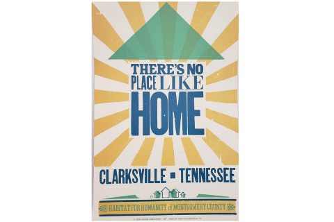 The Clarksville-themed Hatch Show Prints are available for $25.00 each. All proceeds benefit the home building program through Habitat for Humanity of Montgomery County, Tennessee.