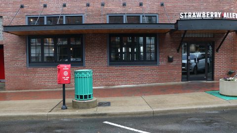 Clarksville Parking Commission is blocking four parking spaces in Downtown Clarksville for curbside customers.