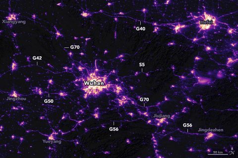 Image of Wuhan China on January 19th, 2020. (NASA)