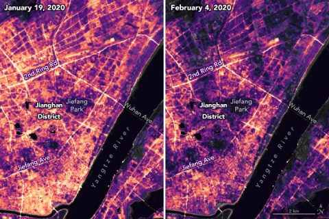 Images of Wuhan China from January 19th - February 4th, 2020. (NASA) Images of Wuhan China from January 19th - February 4th, 2020. (NASA)