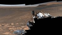Along with an almost 1.8-billion-pixel panorama that doesn’t feature the rover, NASA’s Curiosity captured a 650-million-pixel panorama that features the rover itself. (NASA/JPL-Caltech/MSSS)