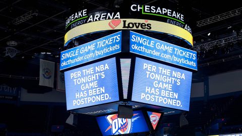 Jazz and Oklahoma City Thunder at Chesapeake Energy Arena game canceled, Wednesday. (NBA) Jazz and Oklahoma City Thunder at Chesapeake Energy Arena game canceled, Wednesday. (NBA)