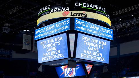 Jazz and Oklahoma City Thunder at Chesapeake Energy Arena game canceled, Wednesday. (NBA)