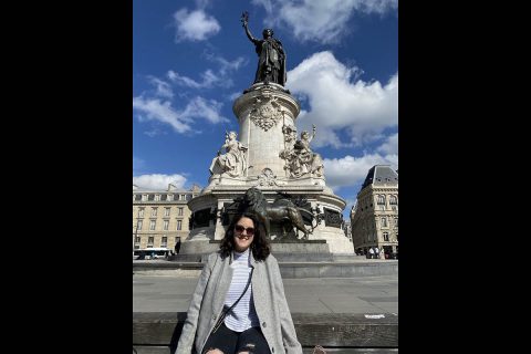 Austin Peay State University freshman Madison Morgan in Paris in the Place de la République. (APSU)