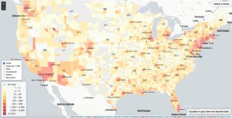 By County Usa Map Covid