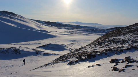 Photo from a 2017 survey of Greenland conducted by NASA's Oceans Melting Greenland (OMG) mission. (NASA/JPL-Caltech)