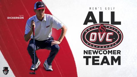 Austin Peay State University Mens Golf's Tate Dickerson earns spot on OVC All-Newcomer team. (APSU Sports information)