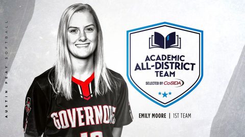 Austin Peay State University Softball team's Emily Moore named to CoSIDA Academic All-District® Team. (APSU Sports Information)