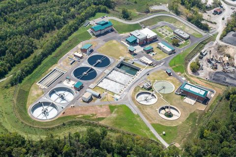 The Clarksville wastewater treatment plant after reconstruction.