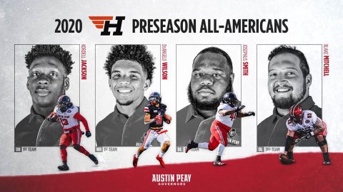 Austin Peay State University Football has Quartet of Govs named to HERO Sports Preseason FCS All-America Teams. (APSU Sports Information)