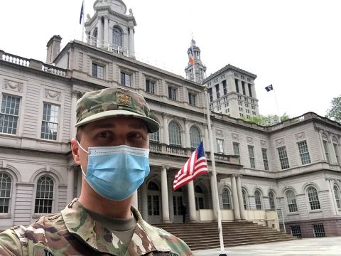 Maj. Olli Toukolehto, an Army psychiatrist, has been deployed to New York City for more than a month to support civilian medical professionals in the fight against COVID-19. He has been tasked to spearhead an outreach program to help educate civilian health workers on resilience and mental health during the pandemic. Maj. Olli Toukolehto, an Army psychiatrist, has been deployed to New York City for more than a month to support civilian medical professionals in the fight against COVID-19. He has been tasked to spearhead an outreach program to help educate civilian health workers on resilience and mental health during the pandemic.
