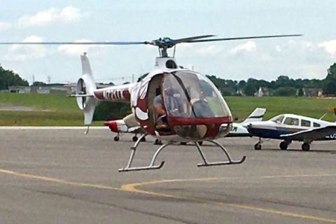 Austin Peay State University student Ryan Erb takes his first solo flight. (APSU)