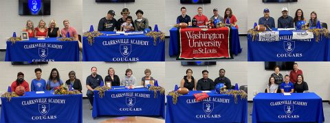 Spring Collegiate Signing Day sees Eight Student Athletes from Clarksville Academy sign.