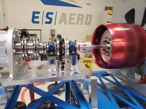 As part of the verification and validation process, the all-electric cruise motors to be used on NASA’s X-57 Maxwell began several rounds of tests, high power, and endurance testing at Empirical Systems Aerospace, or ESAero, of San Luis Obispo, California. (Empirical Systems Aerospace) As part of the verification and validation process, the all-electric cruise motors to be used on NASA’s X-57 Maxwell began several rounds of tests, high power, and endurance testing at Empirical Systems Aerospace, or ESAero, of San Luis Obispo, California. (Empirical Systems Aerospace)