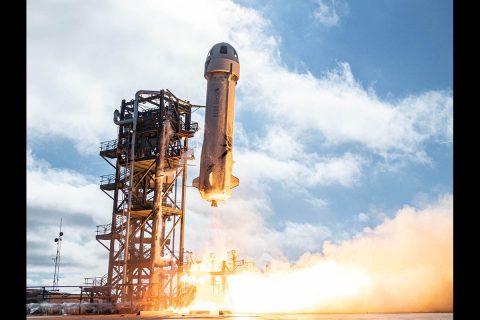The Orbital Syngas/Commodity Augmentation Reactor (OSCAR) payload was flown to the edge of space on Dec. 11, 2019, aboard Blue Origin’s New Shepard suborbital rocket. OSCAR attained around three minutes of microgravity to demonstrate its features. (Blue Origin) The Orbital Syngas/Commodity Augmentation Reactor (OSCAR) payload was flown to the edge of space on Dec. 11, 2019, aboard Blue Origin’s New Shepard suborbital rocket. OSCAR attained around three minutes of microgravity to demonstrate its features. (Blue Origin)