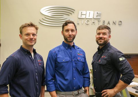 (L to R) Energy Services Specialist, Jared Combs, Energy Services Manager, John Jackson, Energy Services Specialist, Rob Denson.