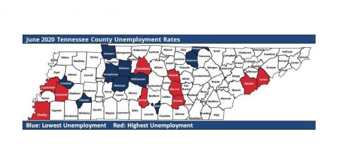 June 2020 Tennessee County Unemployment Rates