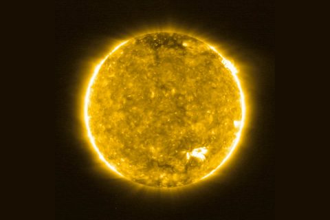 This image shows a view of the Sun captured with the Extreme Ultraviolet Imager (EUI) on ESA/NASA's Solar Orbiter on May 30, 2020. They show the Sun’s appearance at a wavelength of 17 nanometers, which is in the extreme ultraviolet region of the electromagnetic spectrum. (Solar Orbiter/EUI Team (ESA & NASA); CSL, IAS, MPS, PMOD/WRC, ROB, UCL/MSSL)