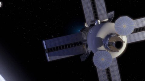Illustration of a spacecraft with a nuclear-enabled propulsion system. (NASA) Illustration of a spacecraft with a nuclear-enabled propulsion system. (NASA)