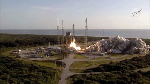 NASA's Mars 2020 Perseverance rover lifts off from Cape Canaveral on July 30, 2020. Also on the rocket provided by United Launch Alliance is the technology experiment Ingenuity Mars Helicopter. (NASA/KSC)