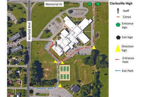 Richview Middle School Montgomery County COVID-19 Drive-Through Testing Site Map