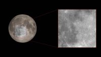 This ground-based telescopic image of the Moon highlights the general region where astronomers used NASA’s Hubble Space Telescope to measure the amount of ozone in Earth’s atmosphere. This method serves as a proxy for how they will observe Earth-like planets around other stars in search of life. (M. Kornmesser (ESA/Hubble), NASA, and ESA)