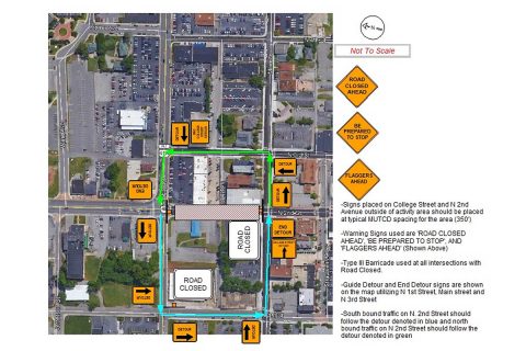 MPEC - Traffic Control Diagram - College Street Main Street