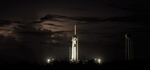 NASA's SpaceX’s Falcon 9 rocket with Crew Dragon spacecraft onboard. (NASA/Bill Ingalls)