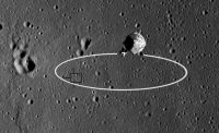 The Apollo 11 landing ellipse, shown here, was 11 miles by 3 miles. Precision landing technology will reduce landing area drastically, allowing for multiple missions to land in the same region. (NASA)